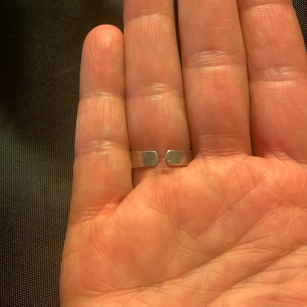 .925 Silver Human Face Ring - image 3